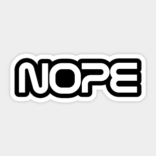 Nope Nasa Logo White Sticker